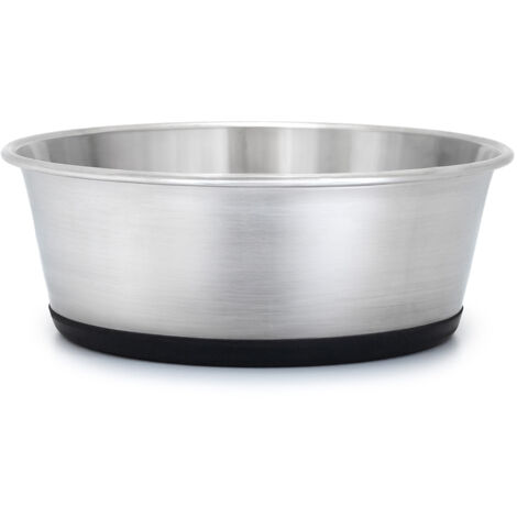 lionto Napf aus Edelstahl, 950ml, rutschfest, Wassernapf für Hunde & Katzen
