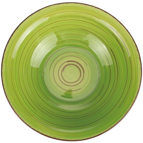 LIPARI PIATTO FONDO VERDE D21,5CMXH6CM