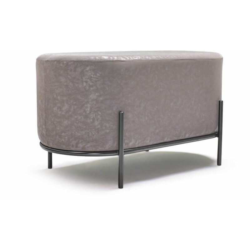 Lipsia letherette - Pouf ovale en létherette