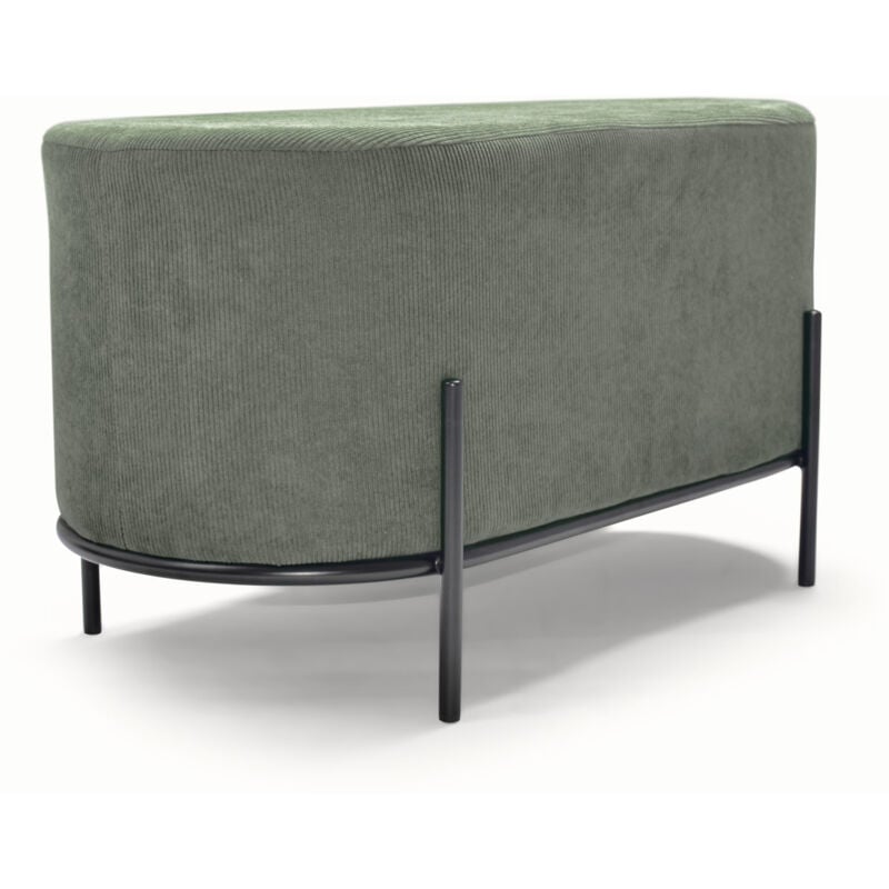 Lipsia velvet - Pouf ovale en velours côtelé