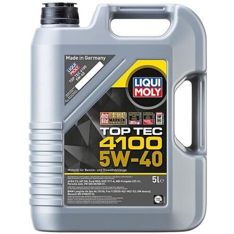 Liqui Moly 3701 Top Tec 4100 Motoröl, 5W-40, 5 Liter