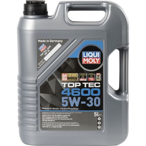 LIQUI MOLY LIQUI MOLY OLIO 5W30 5L TOP TEC 4600 / 505.01 505.00 502.00 / 229.51 / BMW / DB / OPEL