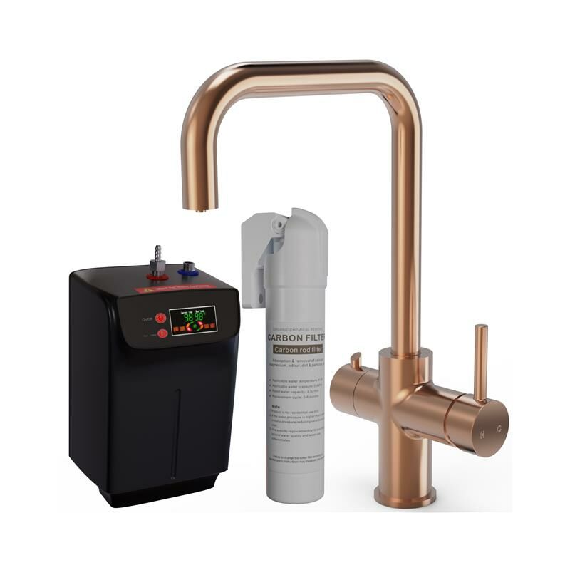 Liquida EBT311CP 3 in 1 Copper Instant Hot Water Kitchen Tap, Tank and Filter