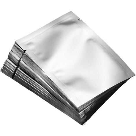 Lot De 100 Sacs Hermétiques En Feuille D'aluminium Mylar Blanc 6 X 9 Cm