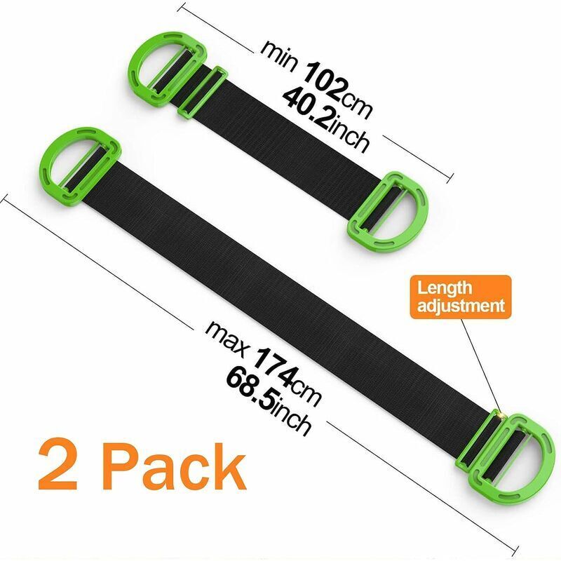 Liquidation totale Sangles de levage réglables – Lot de 2 sangles de déménagement pour meubles, boîtes, matelas, matériaux de construction et lourds,