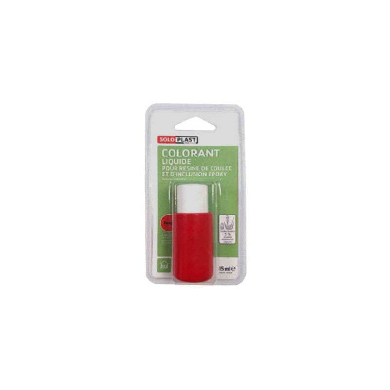 Soloplast - Liquide colorant pour résine 15ml rouge - Rouge
