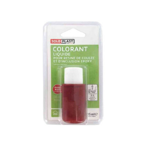 Liquide colorant pour résine SOLOPLAST 15ml rouge rubis