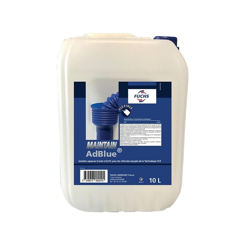 Liquide de dépollution Maintain AdBlue® pour moteur diesel à technologie scr - bidon de 10 litres