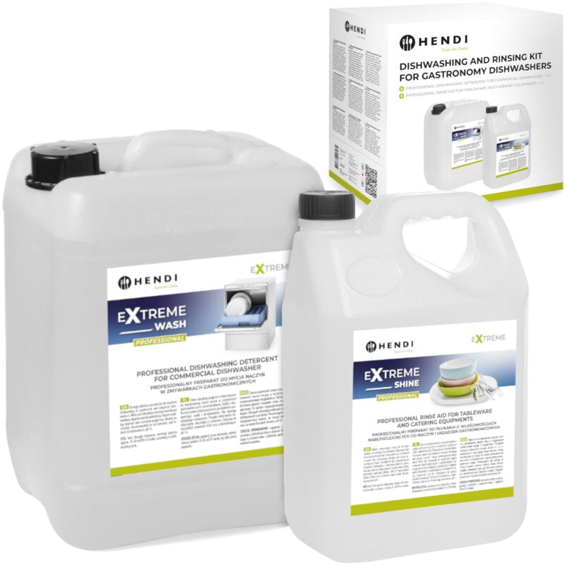 Liquide de lavage et de rinçage pour lave-vaisselle restauration SET 10L + 5L