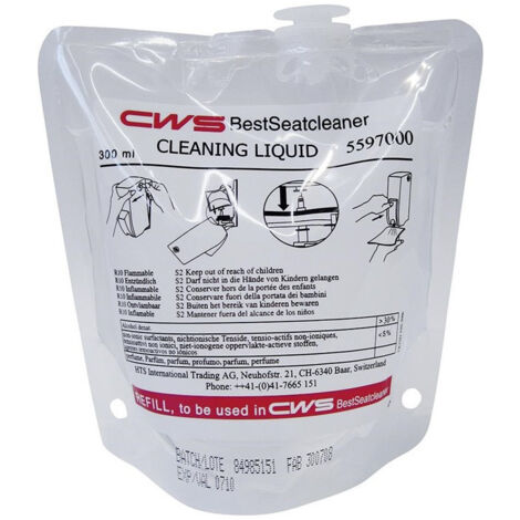 Liquide de nettoyage 300 ml 12 sachets de liquide par carton CWS