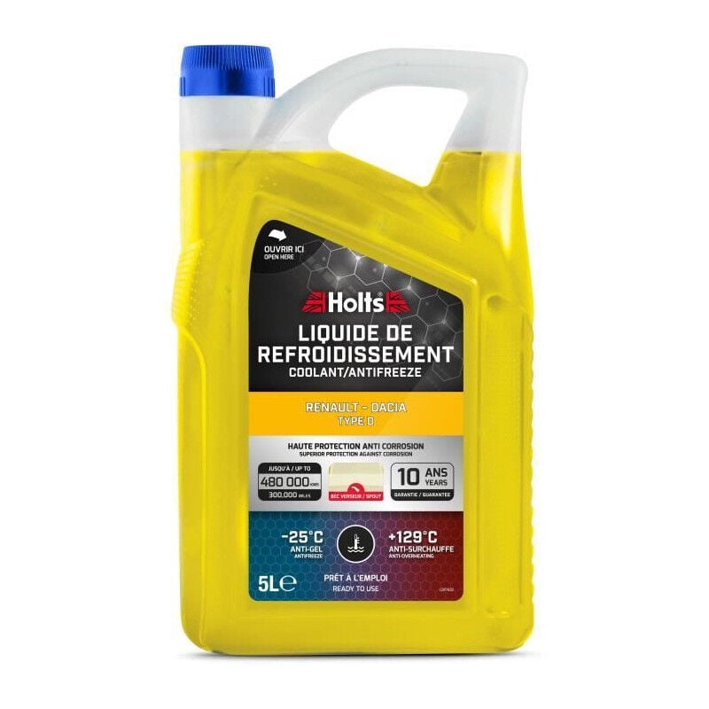 Liquide de Refroidissement Holts HAFR0004B - Dédié Renault-Dacia Type d 5L + Bec
