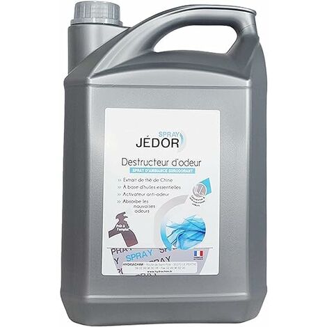 Liquide destructeur d'odeur 5L – Élimination efficace des mauvaises odeurs – Pour divers environnements – Formule concentrée – Jedor