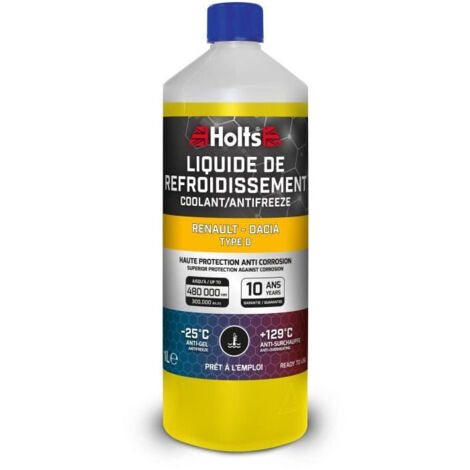 Liquido di Raffreddamento - HOLTS - HAFR0003B - Dedicato ai Veicoli Renault-Dacia Tipo D 1L