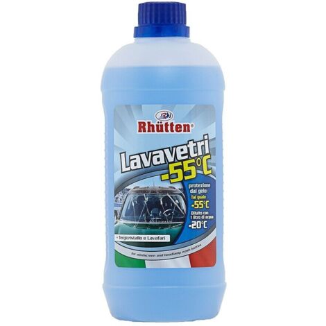 Liquido Lavavetri Antigelo Auto -55° Rhutten Detergente Pulizia Cristalli - da 1 Lt