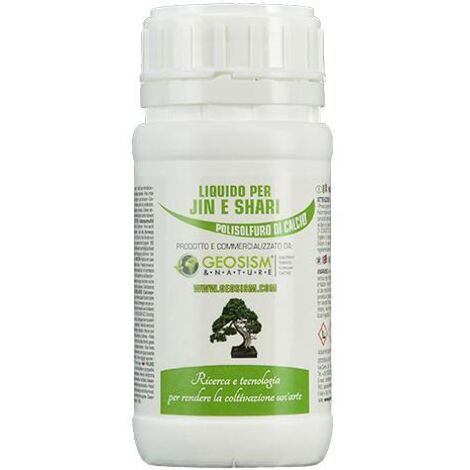 Liquido per Jin e Shari Geosism (polisolfuro di calcio) certificato per bonsai (250 ml)