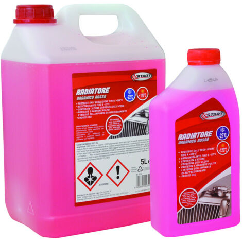 LIQUIDO PROTETTIVO ANTIGELO PER RADIATORI ROSSO- - lt.5 - 4 pezzi