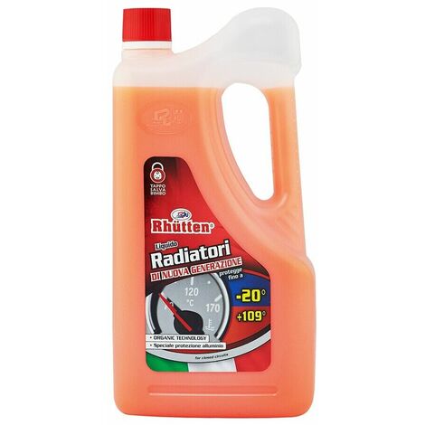Liquido radiatori rosso -20c 2 litri rhutten - rhutten