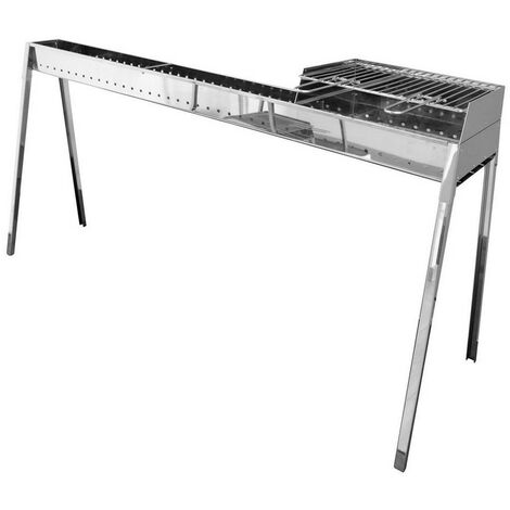 LISA - Cocedor de brochetas Milano grill 100+40+ Kit accesorios mamparo - Linea de Acero