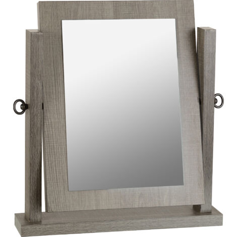Lisbon Dressing Table Mirror - L9 x W44 x H48.5 cm - Black Wood Grain