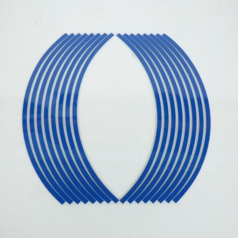 Liseré de jante autocollant bleu réfléchissant TNT 8mm pour moto