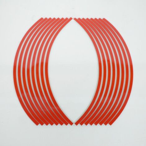 Liseré de jante autocollant rouge réfléchissant 8mm pour moto