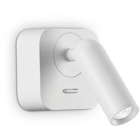 Liseuse carrée décorative LED blanche, 3000K 3,5W