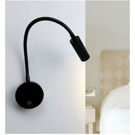 Lampe De Lecture Murales Tactile Dimmable Applique Liseuse LED Tete De Lit Avec Port USB Et Interrupteur, Flexible Col De Cygne - Maison