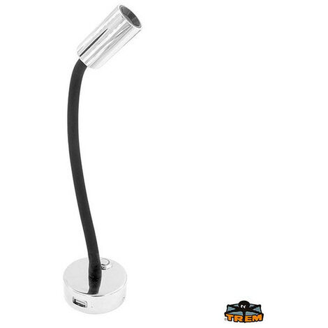 Liseuse LED AURORA 12/24 V avec port USB 3.0 - TREM - sans variateur