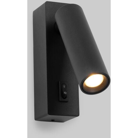 Liseuse murale 2W - Réglable - Puce CREE - Noir