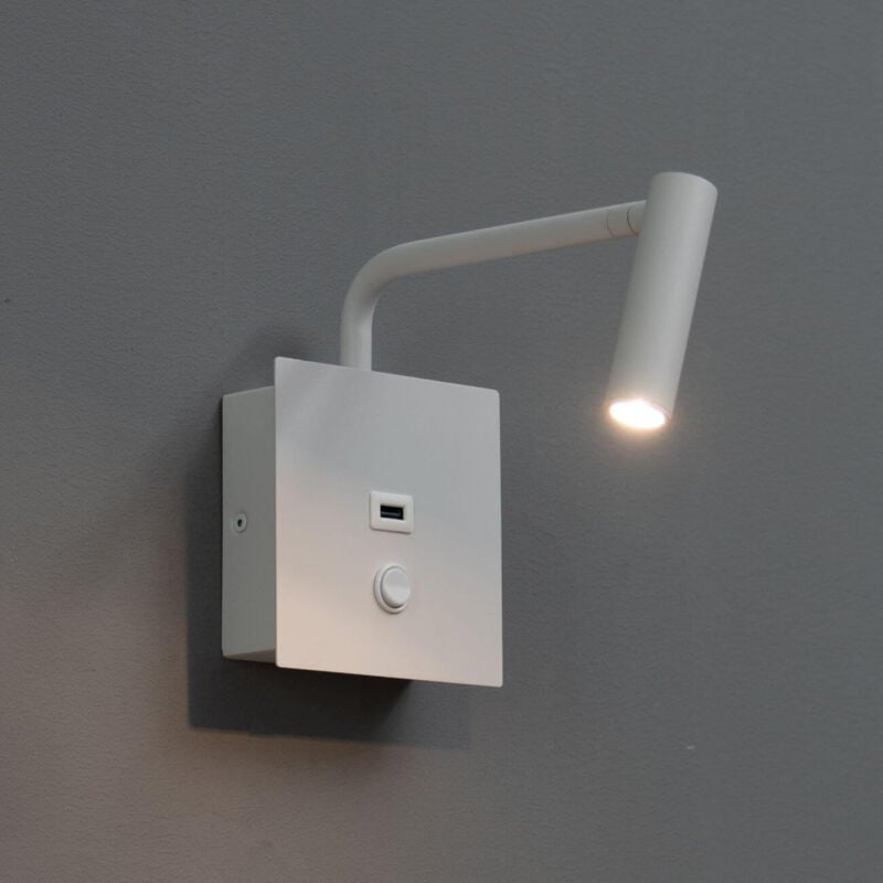 Liseuse blanche pratique et moderne led et port usb intégré - Miami