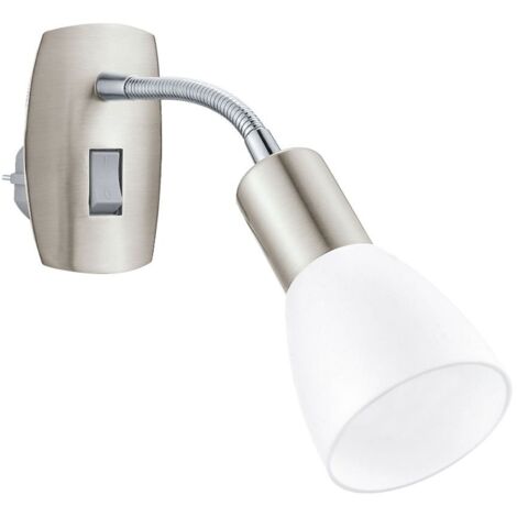 Liseuse prise flexible Dakar H18 cm - Nickel - Gris