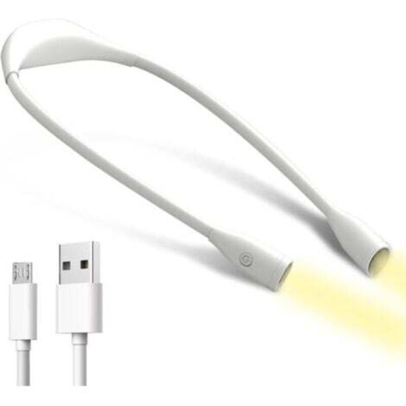 Gabrielle - Liseuse tour de cou, liseuse led pour protéger les yeux des élèves, liseuse portable, led rechargeable, 3 couleurs réglables, adaptée