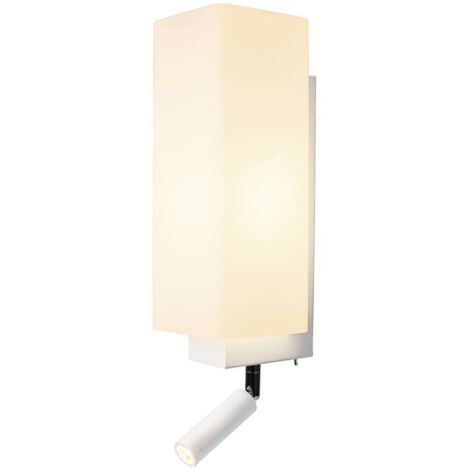 Liseuses QUADRASS SPOT applique intérieure liseuse blanc E27 max 40W LED 2W 3000K - SLV 1003429