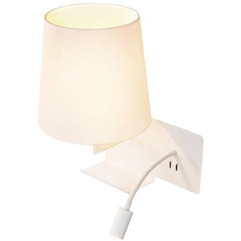 Liseuses SOMNILA FLEX applique int. liseuse gauche blanc LED 3W 3000K avec port USB - SLV 1003459