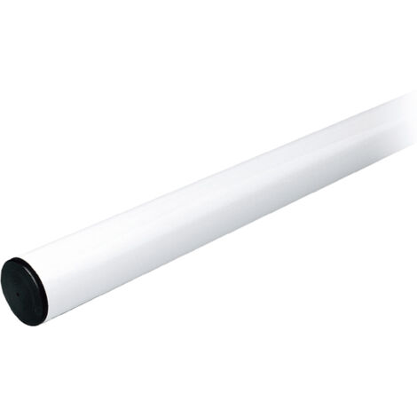 Lisse à section tubulaire en aluminium peint blanc Ø 100 mm L = 5350 mm CAME