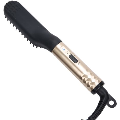 Lisseur à barbe électrique chauffant portable pour homme, brosse à barbe avec prise 110-240 V.