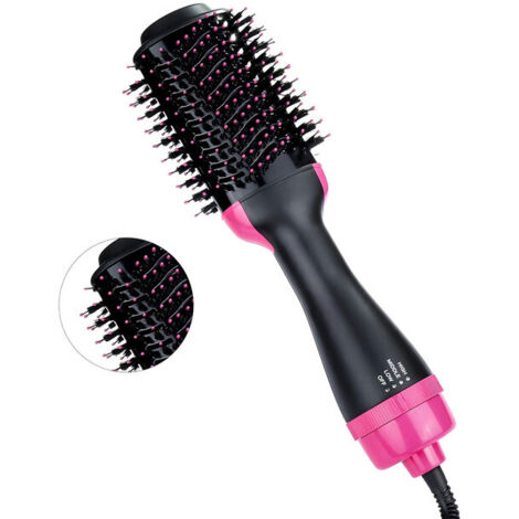 Lisseur à cheveux à chauffage ionique, sèche-cheveux 3 en 1 avec fonction anti-brûlure,