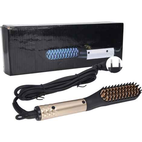 Lisseur Barbe Électrique, Brosse à Barbe Chauffante Portable pour Hommes, Prise UE 110‑240V
