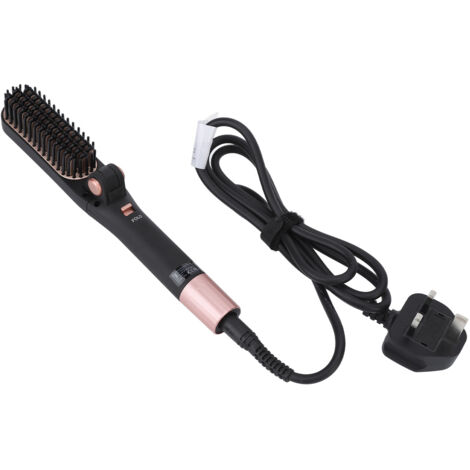 Lisseur Brosse à Cheveux Chauffage Rapide avec 3 Niveaux de Température, 100‑240V Prise UK