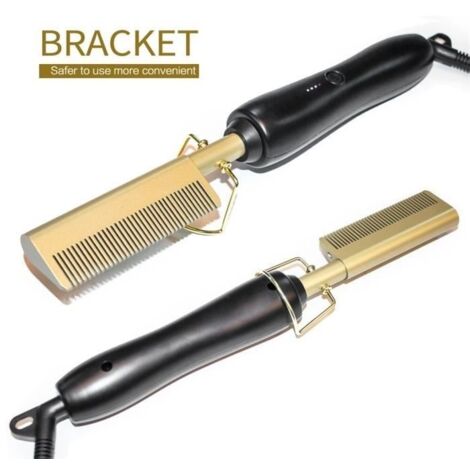 Lisseur de cheveux, fers plats, brosse à lisser, peigne chauffant à chaud, Styler les cheveux liss without black comb EU -THJR1434
