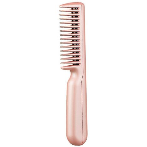 Lisseur Electrique Sans Fil Et Cheveux Bouclés 2 En 1 Peigne Sec Rose