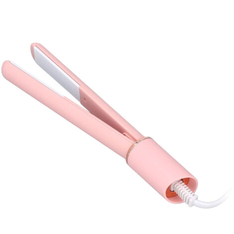 Lisseur et boucleur 2 en 1, chauffe rapide, prise UE 220V, idéal pour voyage