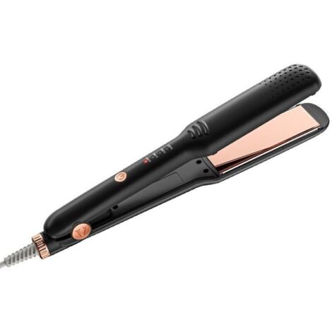 Lisseur et boucleur en céramique 2 en 1 avec 4 réglages de température (160-220 °C), chauffage rapide PTC, format mini portable pour tous les types de cheveux et franges.