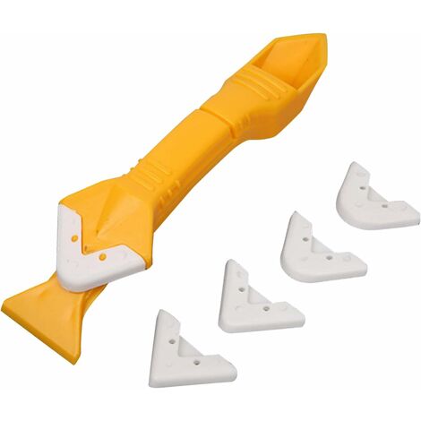 Lisseur Joint Silicone, Nouvelle Mise à Niveau grattoir d'angle de Colle de Verre de calfeutrage, grattoir de coulis d'outil de Finition de Mastic de Silicone,Irisfr(1pcs)