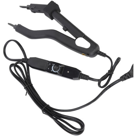 Lisseur professionnel pour extensions capillaires, température ajustable, compatible liaisons kératine, fiche européenne, design noir