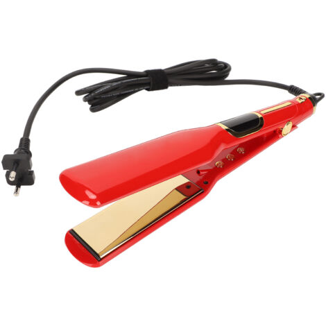 Lisseur Professionnel Red M pour Salon de Beauté, Fer à Lisser et Boucler 100‑240V EU