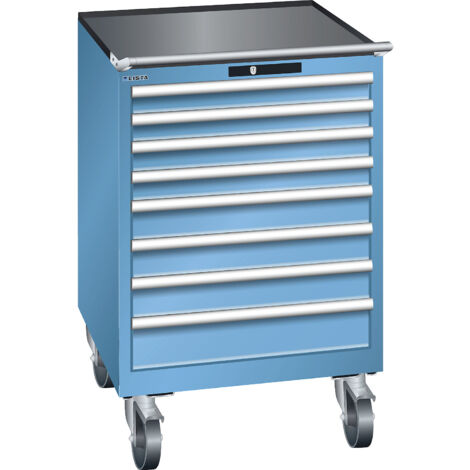 LISTA, Armoire à tiroirs, mobile, l x p 717 x 725 mm, 8