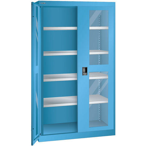 LISTA, Armoire pour charges lourdes, 4 tablettes avec portes