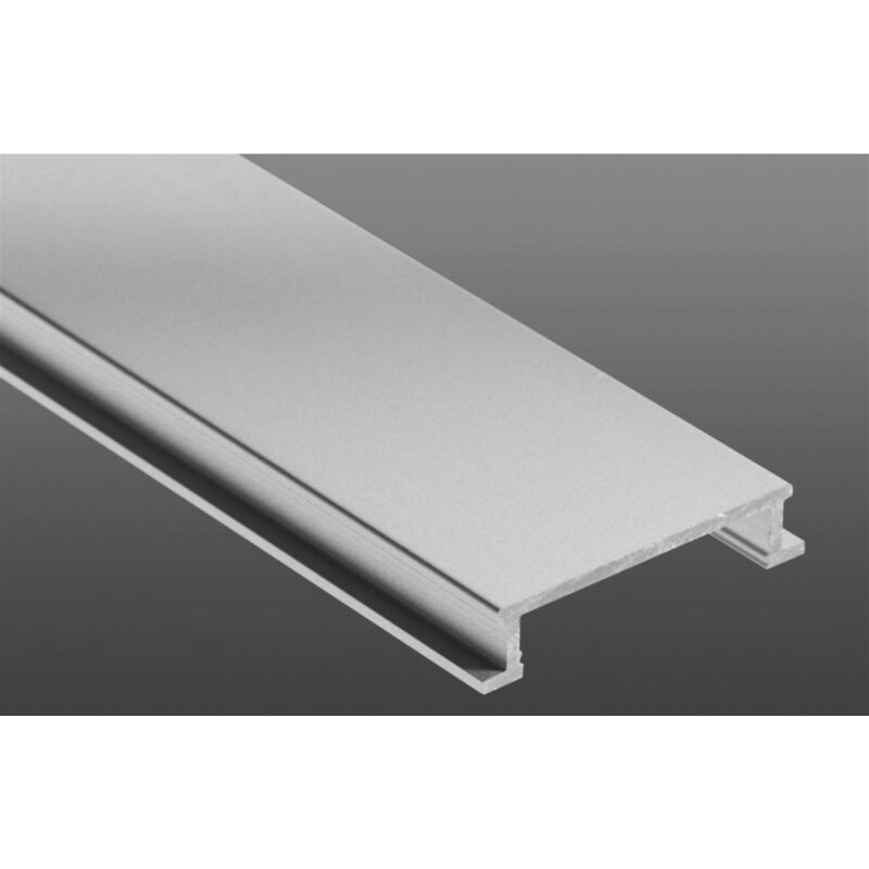 Listel designline - 2,5 m - Aluminium Anodisé - Chromé - Hauteur 6 mm - Finition Mat