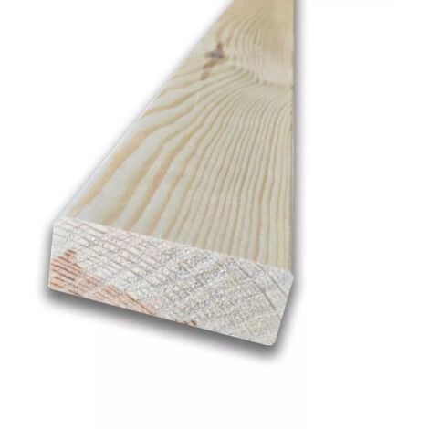 Listello in Legno di Pino 8,5x3,2x200 cm, Piallato e Smussato